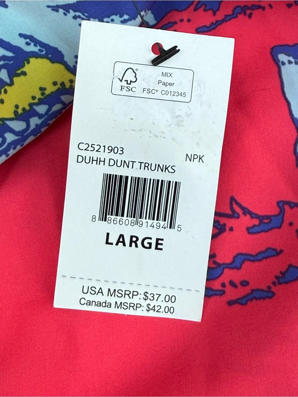 Volcom Swim Shorts with Blue and Yellow Shark Graphic